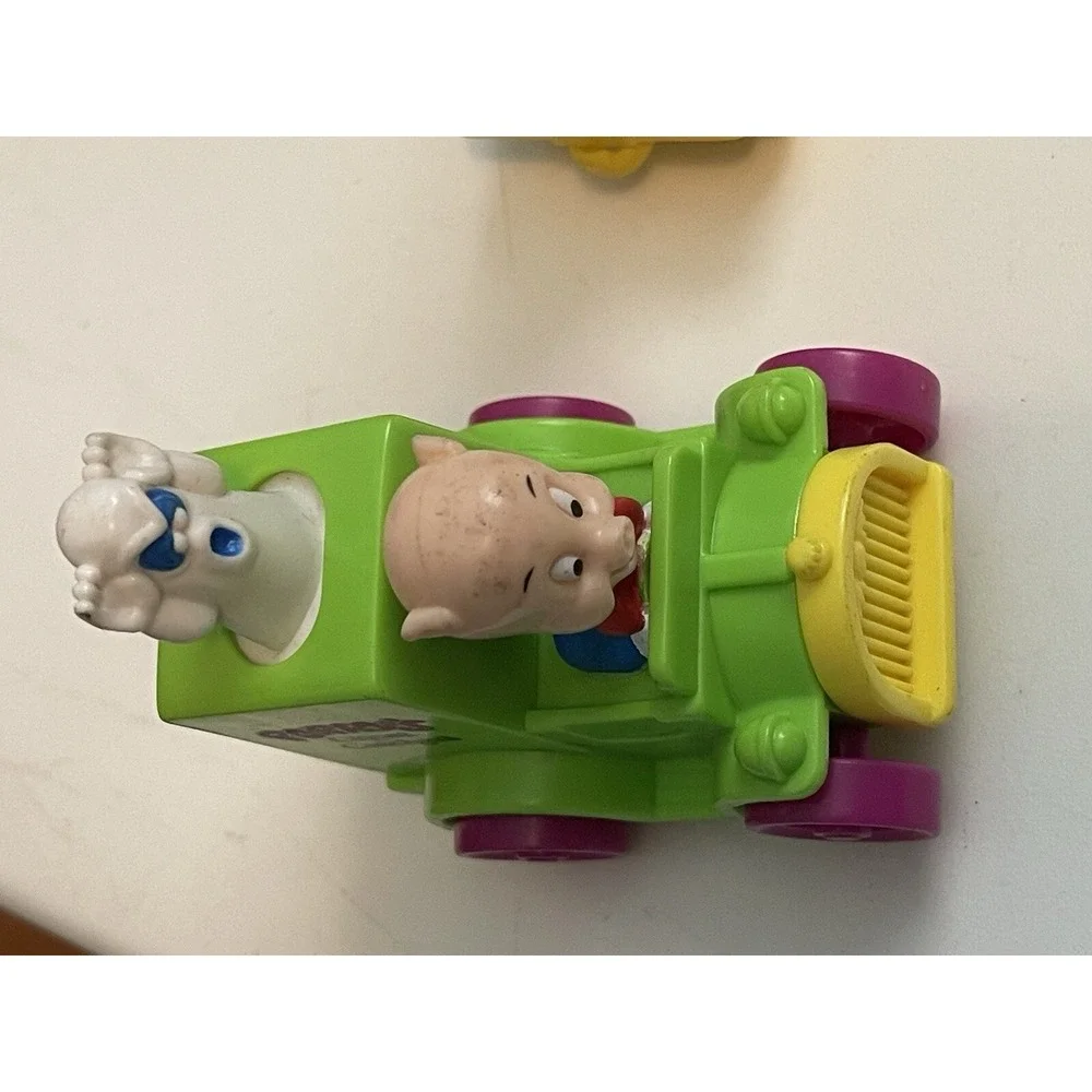 Vintage 1992 Warner Bros Porky's Ghost Catchers Toy Car Looney Tunes , Lot Of. 4